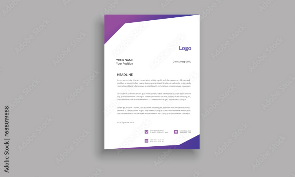 Corporate Letter Head Template Design Corporate Letter Head Template Design