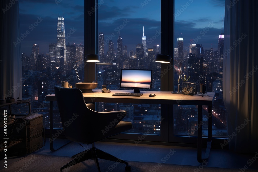 Obraz premium Modern Office At Night