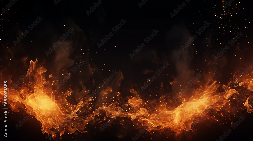 Mesmerizing Fire Sparks on a Transparent Background - Dynamic Flame and Glowing Embers for Vibrant Night Scenes and Energetic Designs.