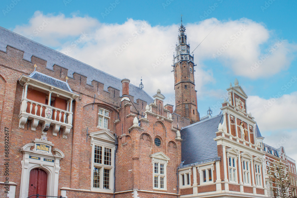 Obraz premium City Hall (Stadhuis) in Haarlem in the province of North Holland (Noord-Holland) Netherlands (Nederland)