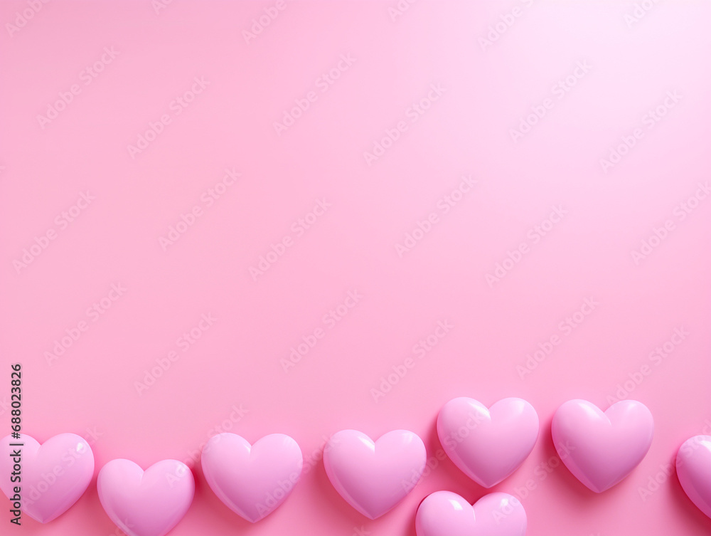 many red pink white marzipan heart background, Ai generation, many red pink white plasticine heart background,