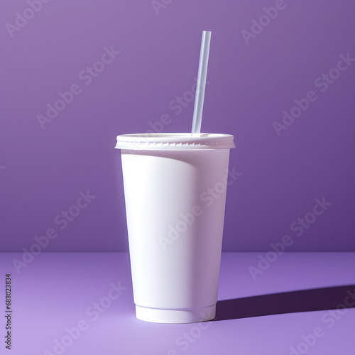 drink with straw, mockup ready