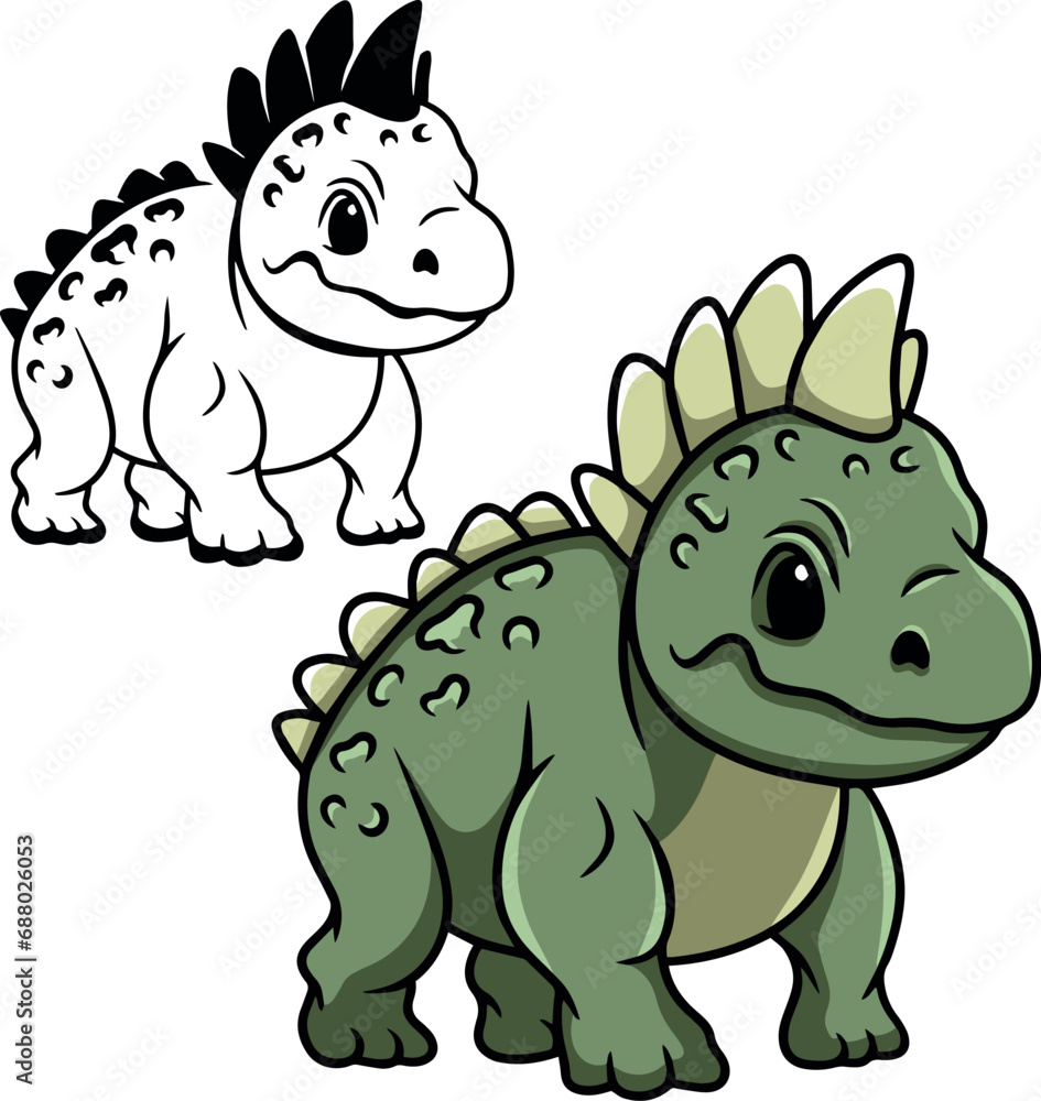 Dinosaur stegosaurus vector Dinosaur stegosaurus vector