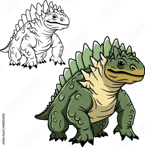 Dinosaur stegosaurus vector