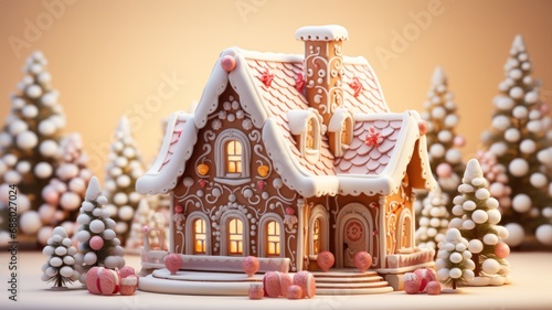 Festive Christmas Gingerbread House