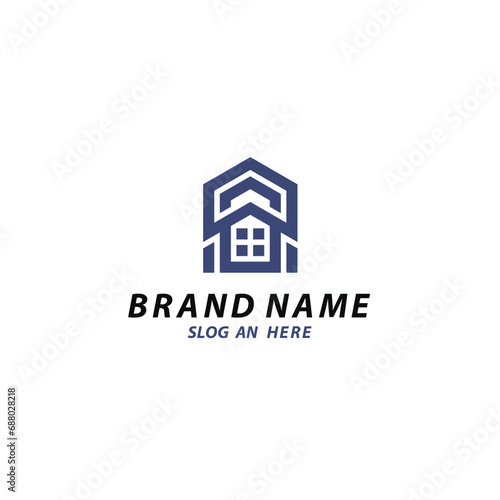 Letter A logo for a modern house, strong and sturdy. Letter A logo with house icon