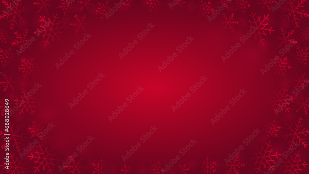 Red christmas background with snowflakes Red christmas background with snowflakes