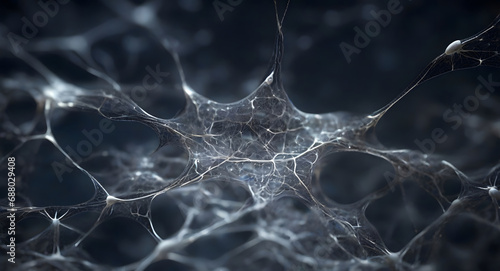 An intricately intertwined network of silver neurons