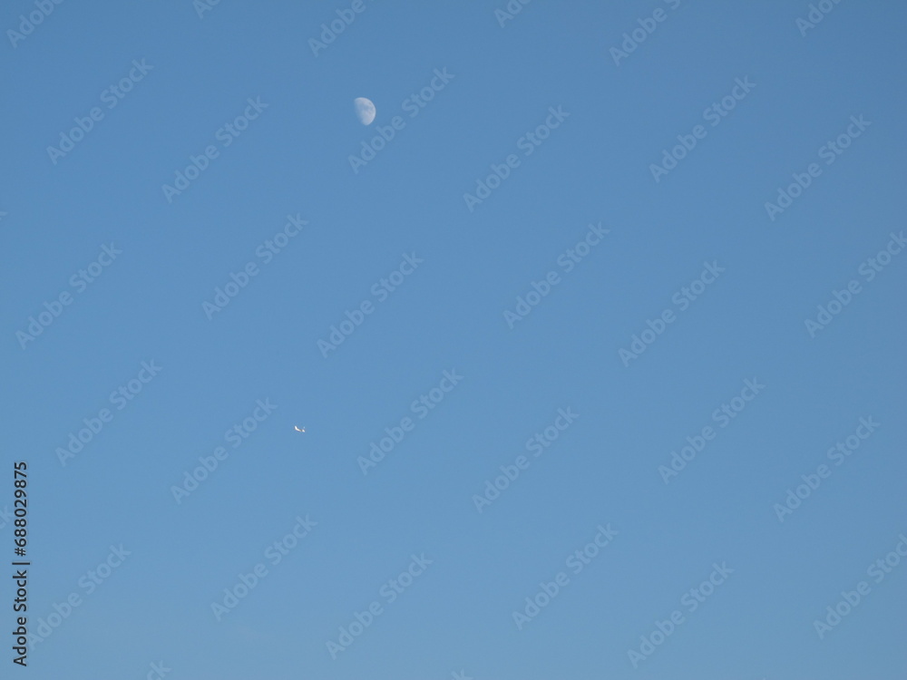 moon and airplane moon and airplane