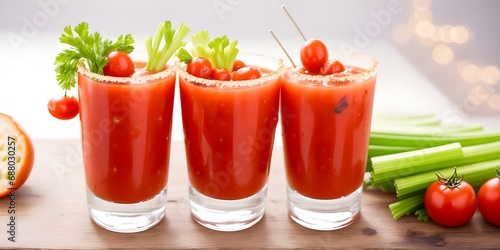 BBQ BLOODY MARY: VODKA, HOMEMADE ROASTED TOMATO BLEND, CELERY, OLIVES 