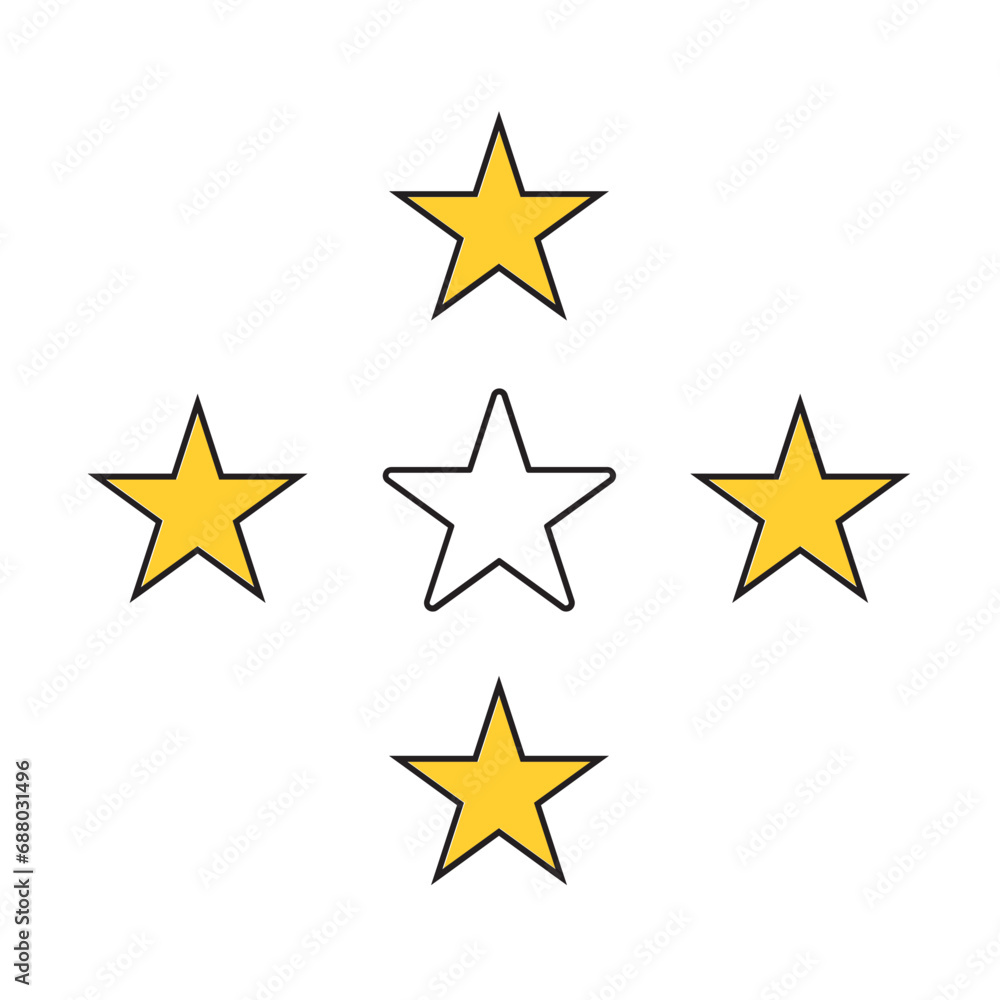 Obraz premium Rating Stars Icon