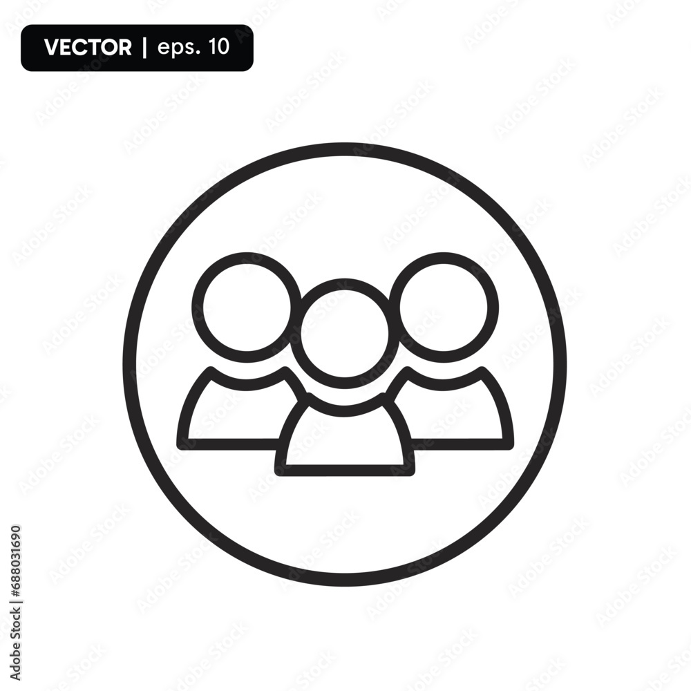 People Icon Vector Design Template Illustration In Trendy Flat Style People Icon Vector Design Template Illustration In Trendy Flat Style