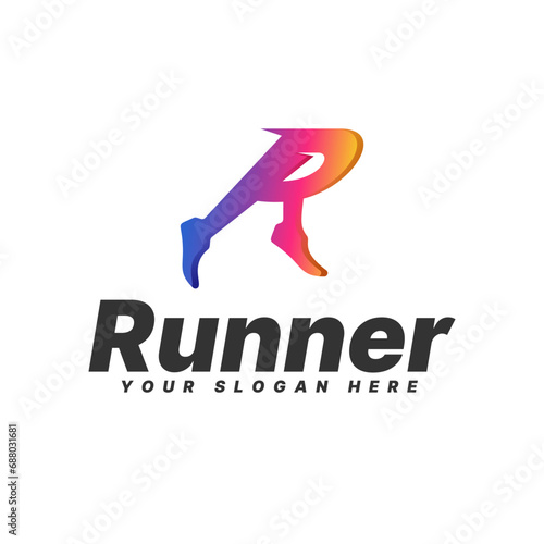 Letter R Gradient Logo Design