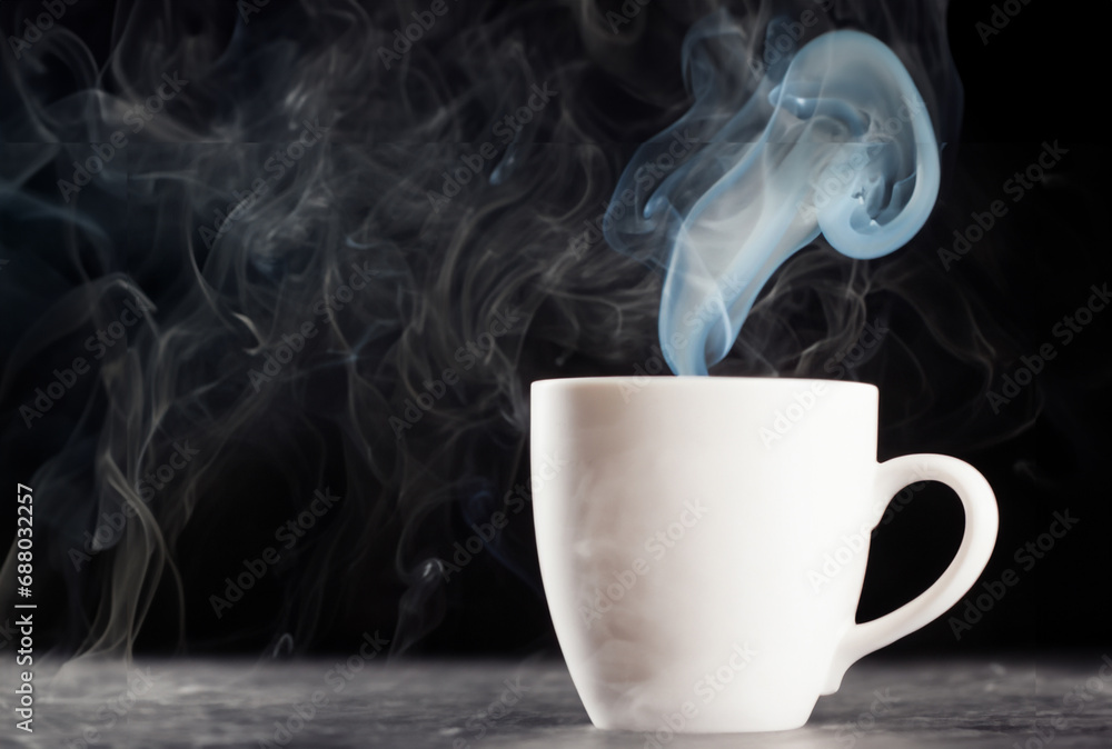 cup of coffee with smoke cup of coffee with smoke
