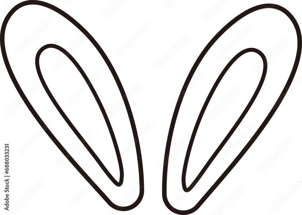 bunny ears outline bunny ears outline