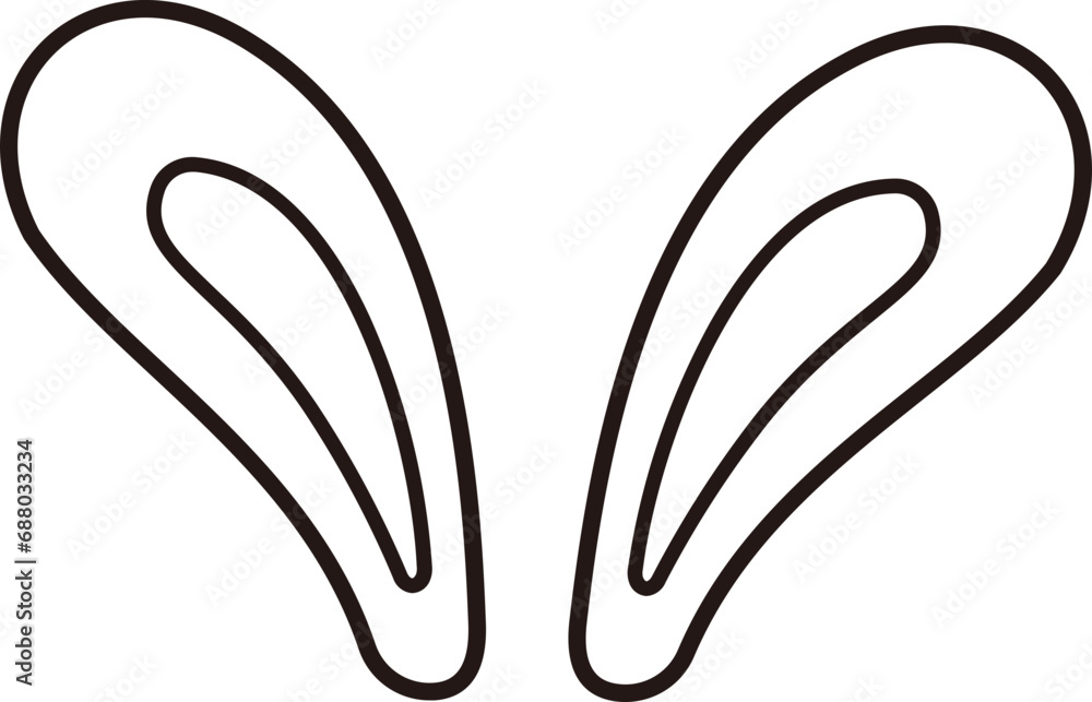 Obraz premium bunny ears outline