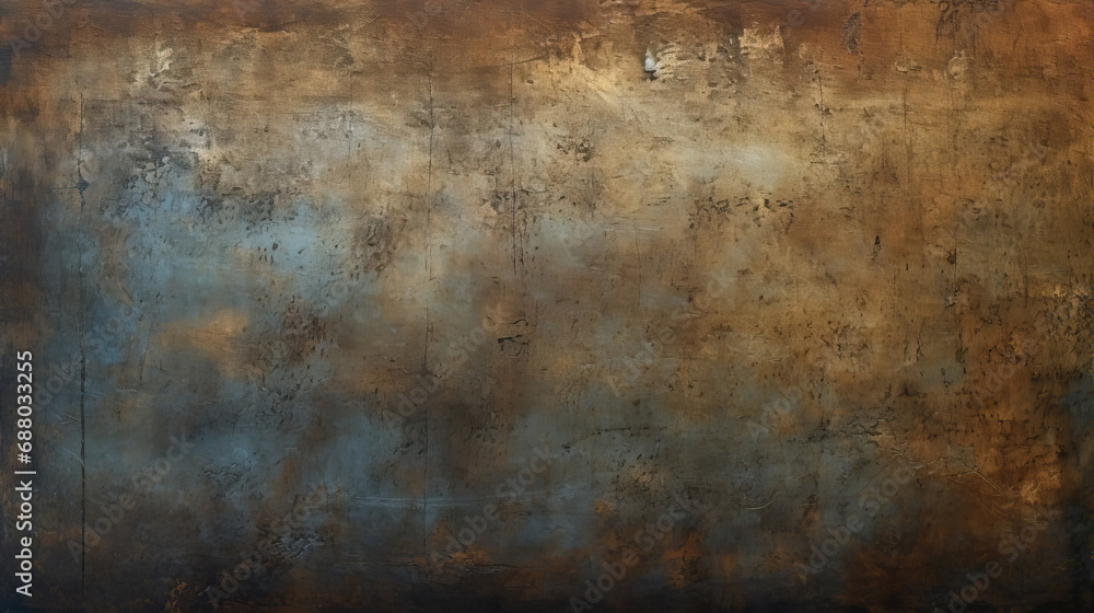 scratched and rusty old aluminum metal surface wall texture created with Generative AI Technology