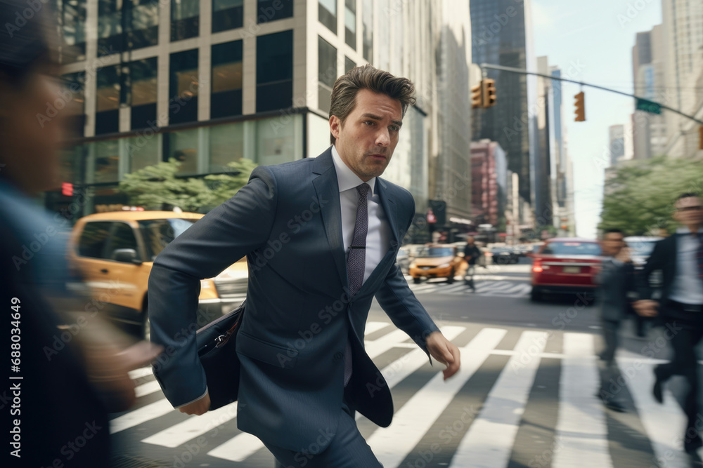 Entrepreneur street person success business portrait outdoors professional adult male city men businessman suit