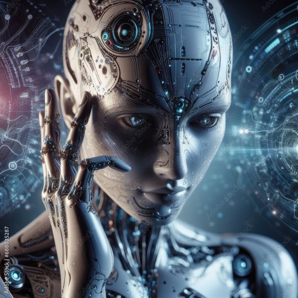 AI Personified: Humanoid Android Interpretation
