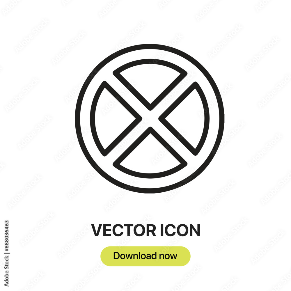 No Stopping icon vector. Linear-style sign for mobile concept and web design. No Stopping symbol illustration. Pixel vector graphics - Vector. No Stopping icon vector. Linear-style sign for mobile concept and web design. No Stopping symbol illustration. Pixel vector graphics - Vector.