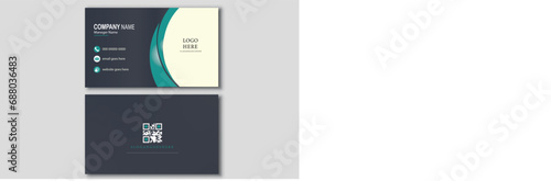 Double-sided business card design templates for professional business. Luxurious business card. Modern design. Futuristic design for universal use. New card.
