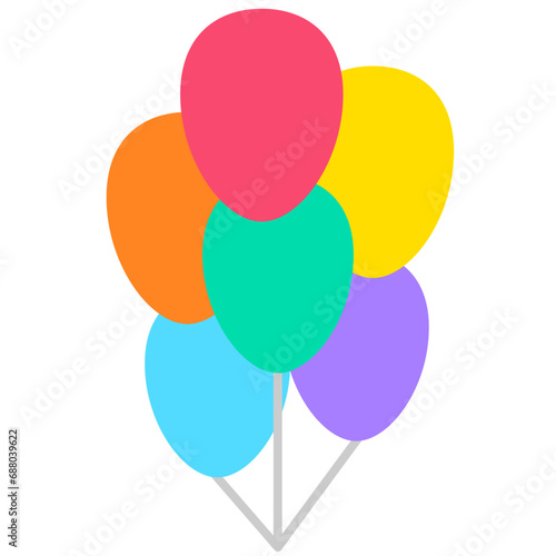Balloon icon. Flat design. For presentation  graphic design  mobile application.