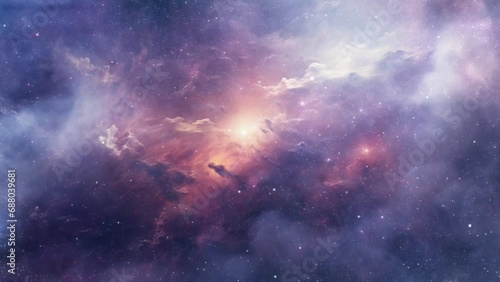Space nebula concept. seamless looping time-lapse virtual 4k video animation background. Generated with AI