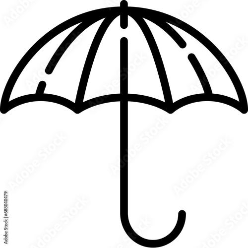 Umbrella icon. Outline design. For presentation, graphic design, mobile application.