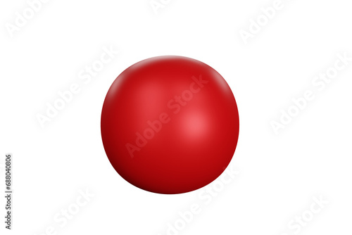 Red glass button