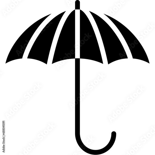Umbrella icon. Solid design. For presentation, graphic design, mobile application.