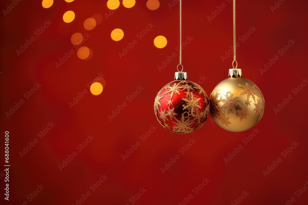 golden and red chrismas ball decoration copy scape golden and red chrismas ball decoration copy scape