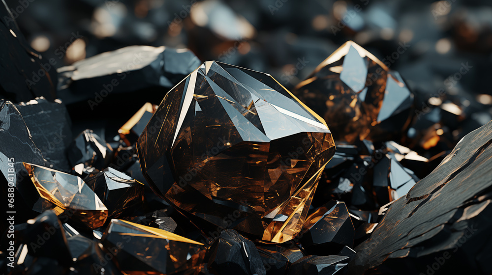 black crystal stone,created with Generative AI tecnology. black crystal stone,created with Generative AI tecnology.