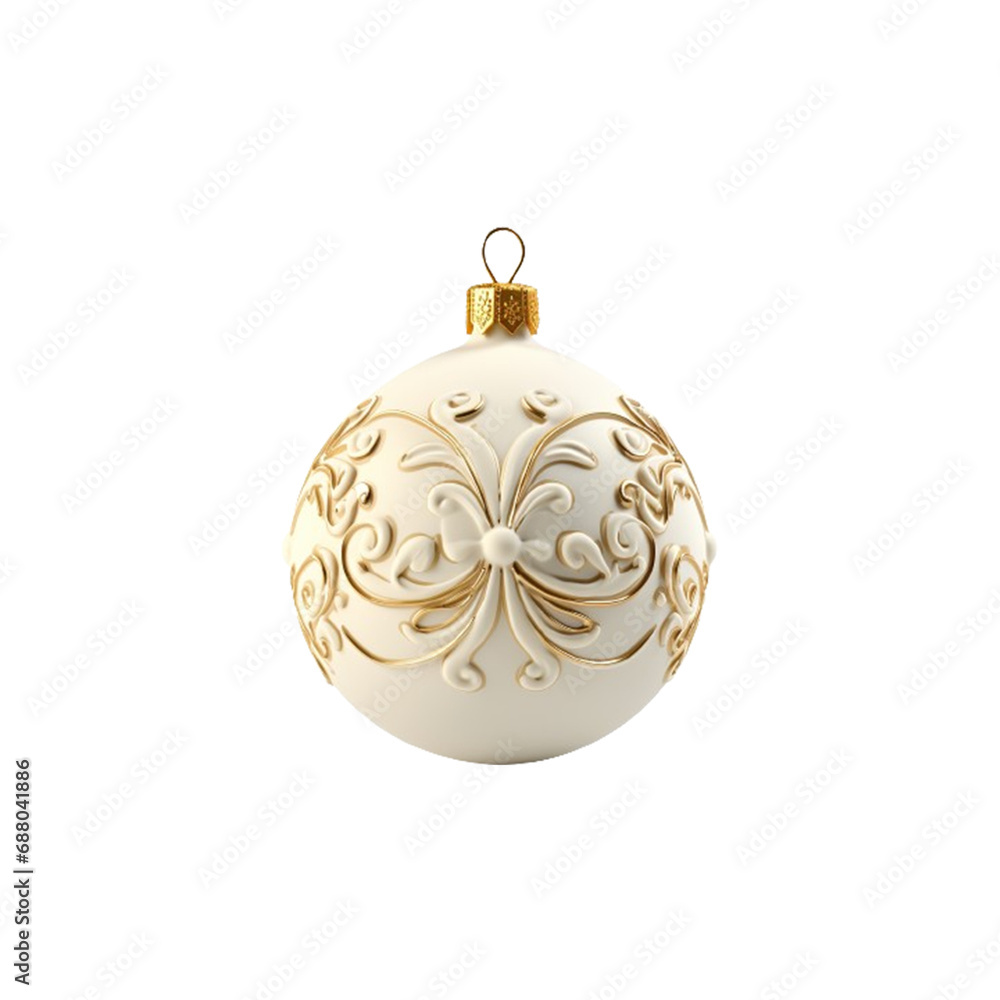 Silver Christmas ball decoration isolated on transparent or white background, png Silver Christmas ball decoration isolated on transparent or white background, png