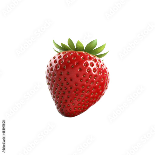 Falling strawberries isolated on transparent or white background  png