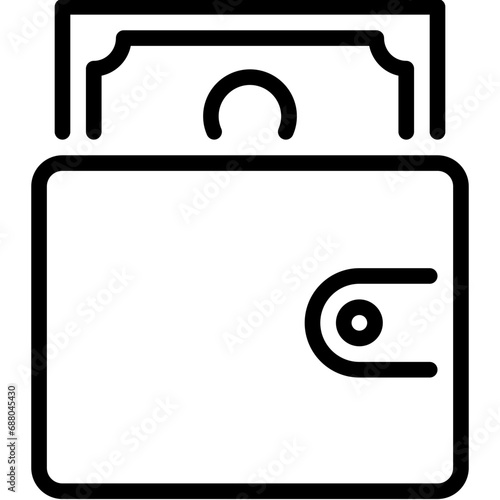 Deposit icon. Outline design. For presentation, graphic design, mobile application.