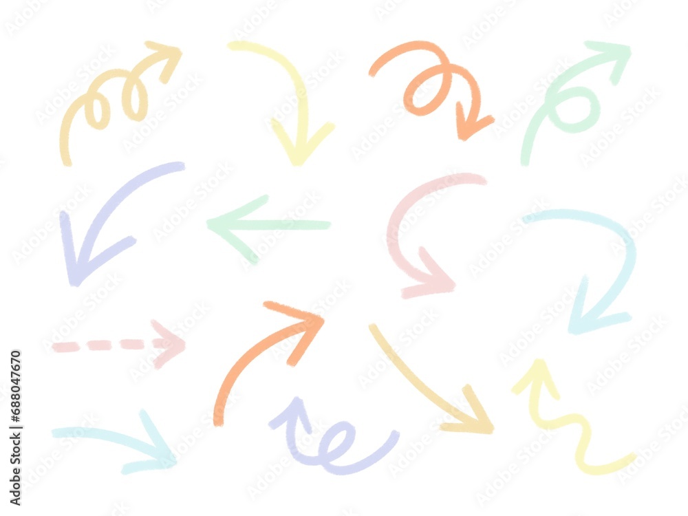 hand drawn arrows set hand drawn arrows set