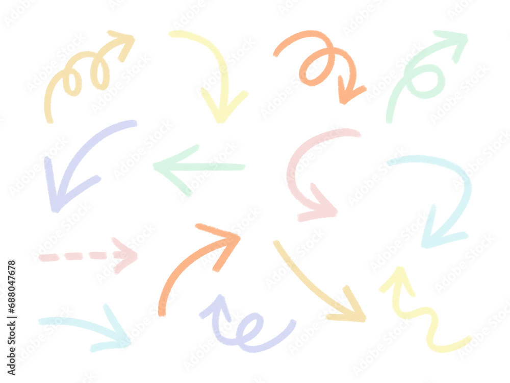 hand drawn arrows set hand drawn arrows set