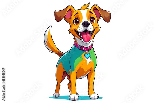 A Cartoonish Dog in a Playful Pose  JPG 300Dpi 10800x7200 