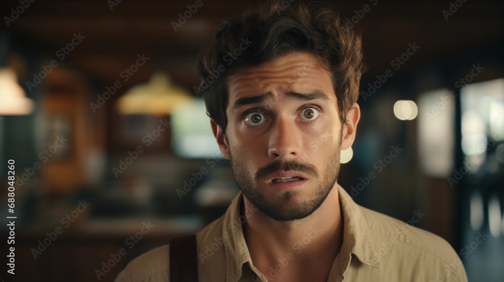 Skepticism Captured: An Authentic Shot of a Doubtful Sideways Glance Expressing Disbelief and Skepticism