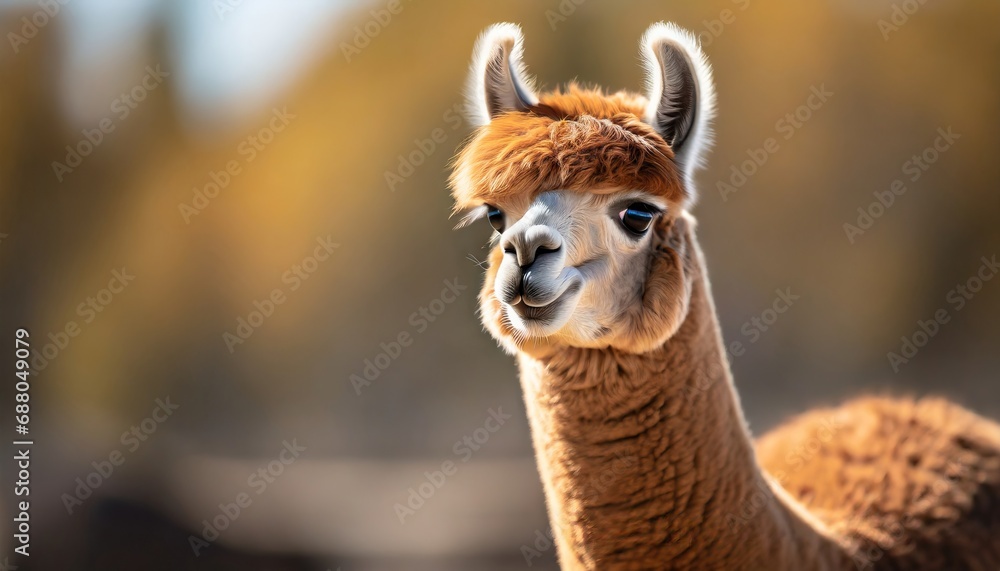 Alpaca portrait, wildlife photography