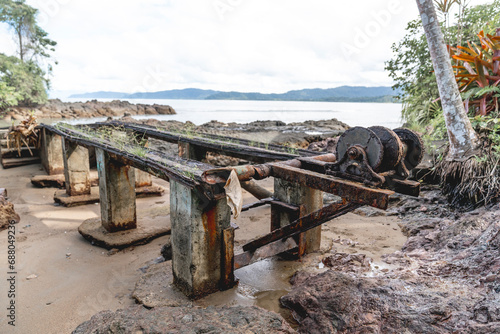 old rusty thing on the beach