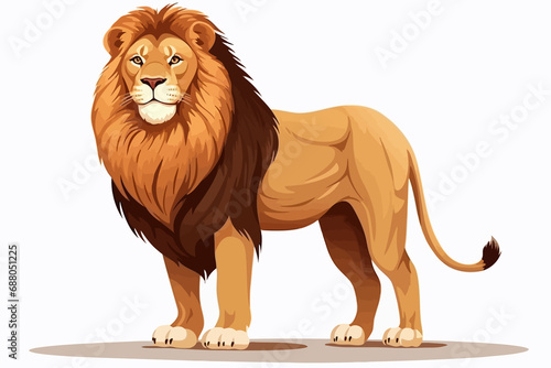 lion isolated vector style on isolated background illustration