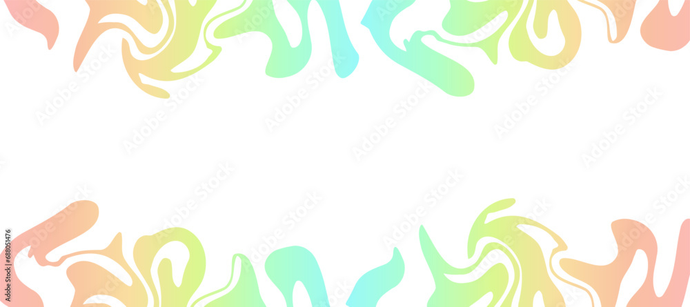 Fototapeta premium Gradient Watercolor frame colorful background