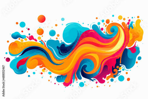 Psychedelic Abstract Art isolated vector style on isolated background illustration photo