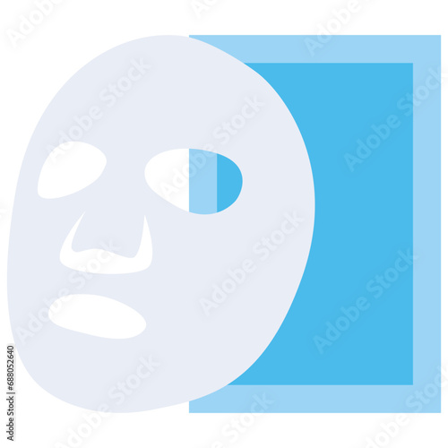 Facial sheet mask icon. Flat design. For presentation, graphic design, mobile application.