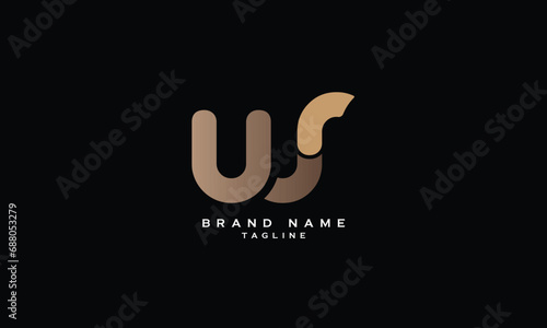 UWS, USW, WUS, WSU, SWU, SUW, US, SU, Abstract initial monogram letter alphabet logo design photo