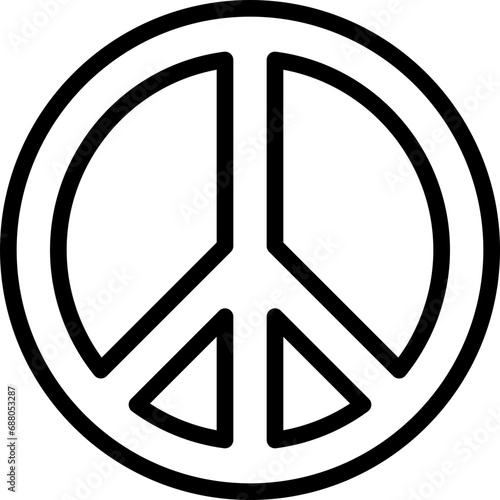 Circle Peace Sign Icon