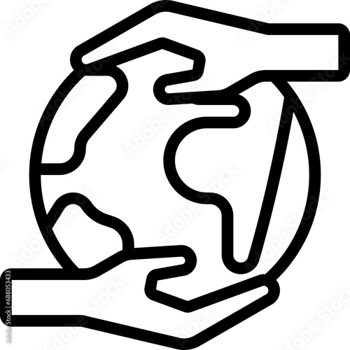 Hands Protecting World Icon