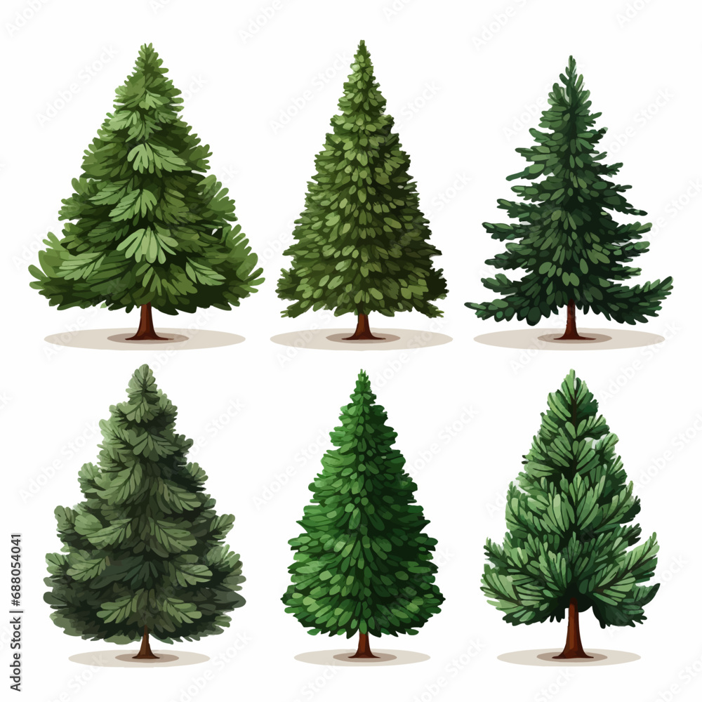Fototapeta premium tree, christmas, winter, fir, pine, snow, holiday, vector, green, illustration, forest, nature, celebration, xmas, season, decoration, evergreen, christmas tree, branch, year, spruce, new, card, decem