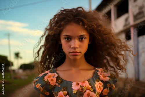 of an 10 Year old brasilian girl photo
